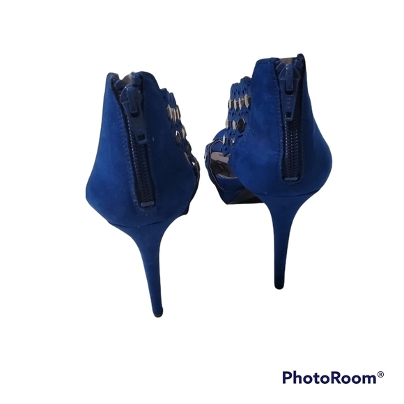 CARLOS SANTANA Saracina Heeled Sandals in Blue Size 7 - Picture 3 of 11